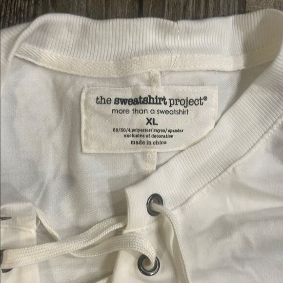 Cream Tie Front Blouse with Sailor Collar - Picture 4 of 4